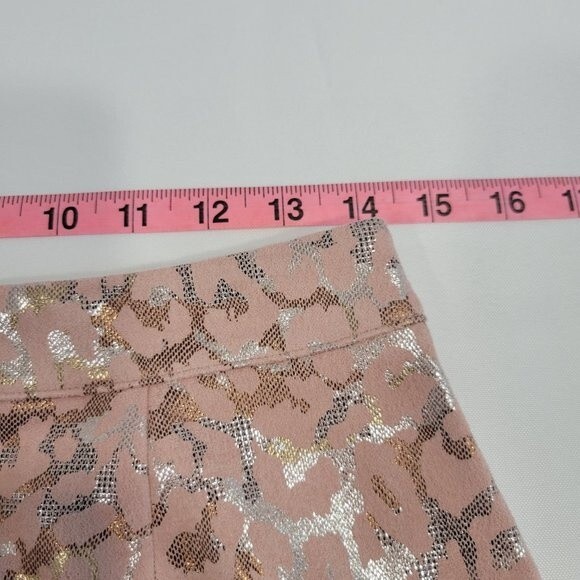 Morgan Claire Pink and Metallic Skirt with Zipper Front Size M - Picture 5 of 8